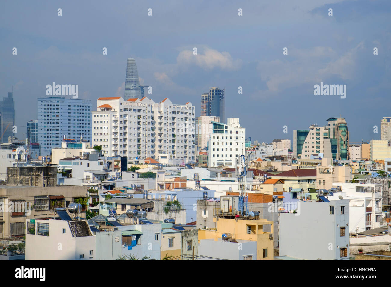 Skyline et cityscape view de Ho Chi Ming ville sur l'image,Vietnam Banque D'Images