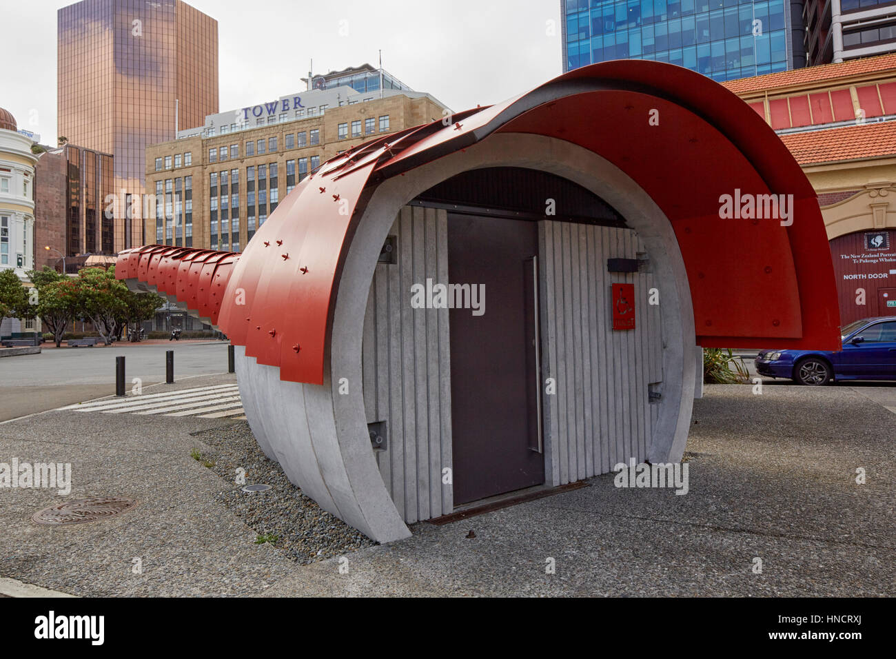 Loos du homard, les toilettes publiques, Queens Wharf, Wellington, Nouvelle-Zélande Banque D'Images