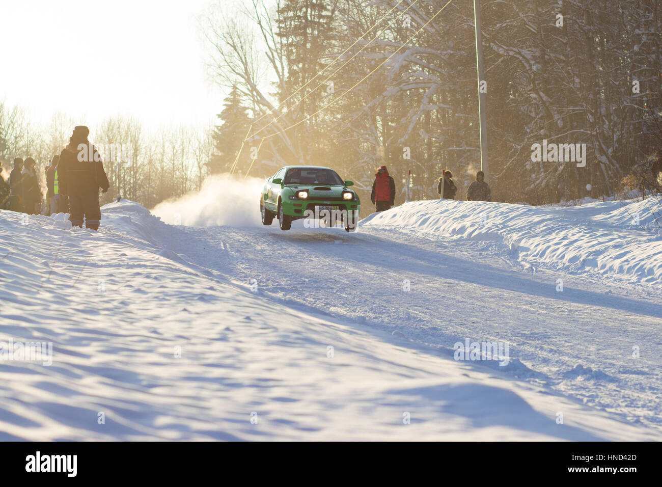 Barda, Russie 8 Janvier 2017 - Stage 2 Rally Cup de la Russie en 2017, la voiture Toyota Celica GT-FOUR, le conducteur n'est pas connu, le numéro de départ est unkn Banque D'Images