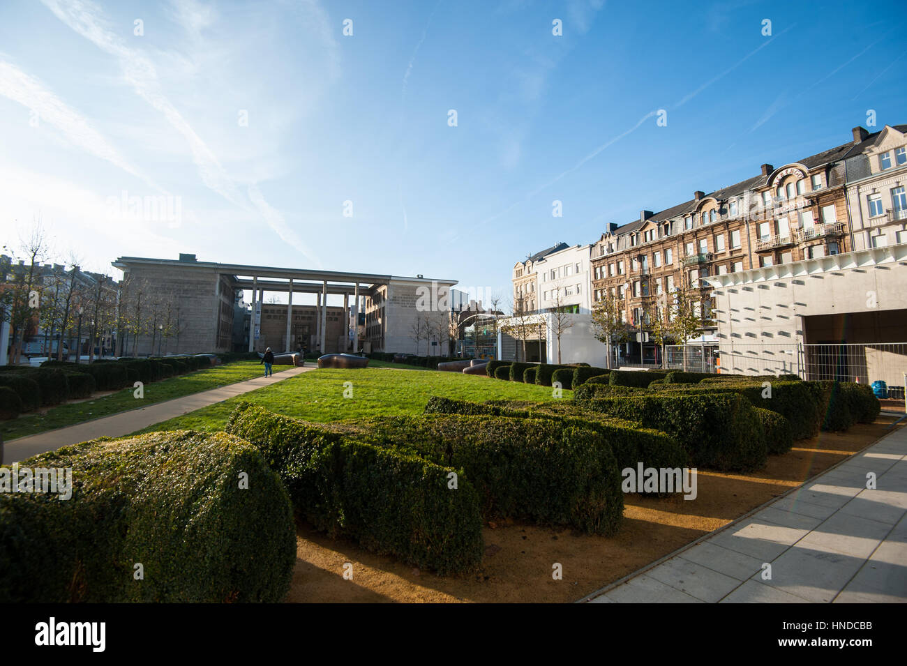 Esch-sur-Alzette, Luxembourg 03.12.2013, Avis de barbue square et musée de la résistance, Esch-sur-Alzette accueillera le 3 juillet 2017 une partie de l'étape Banque D'Images