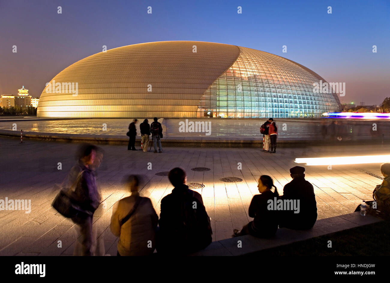 Opéra national de bâtiment (Paul Andreu Architecte), Beijing, Chine Banque D'Images
