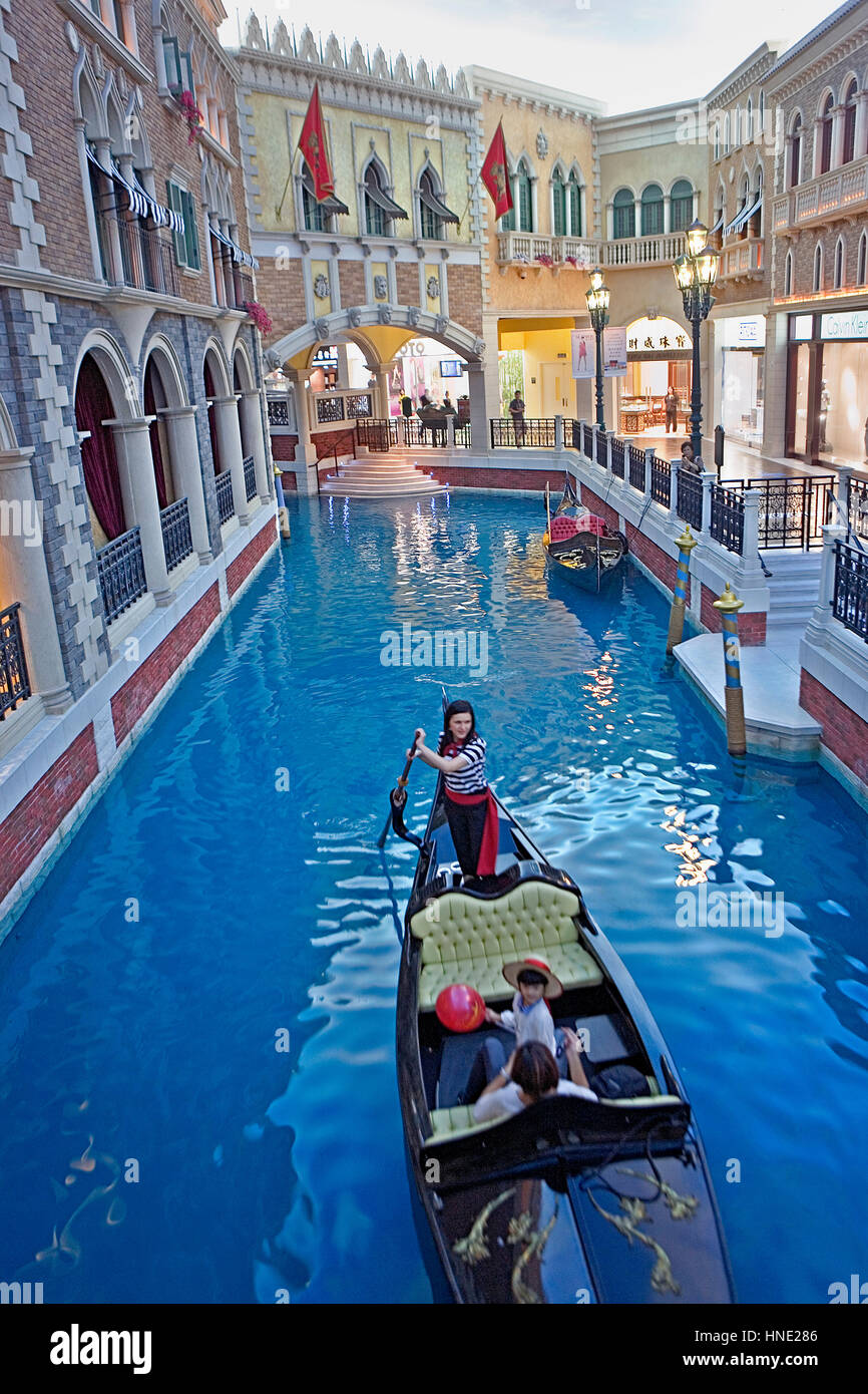 Venetian Hotel & Casino, l'île de Taipa, Macao, Chine Banque D'Images