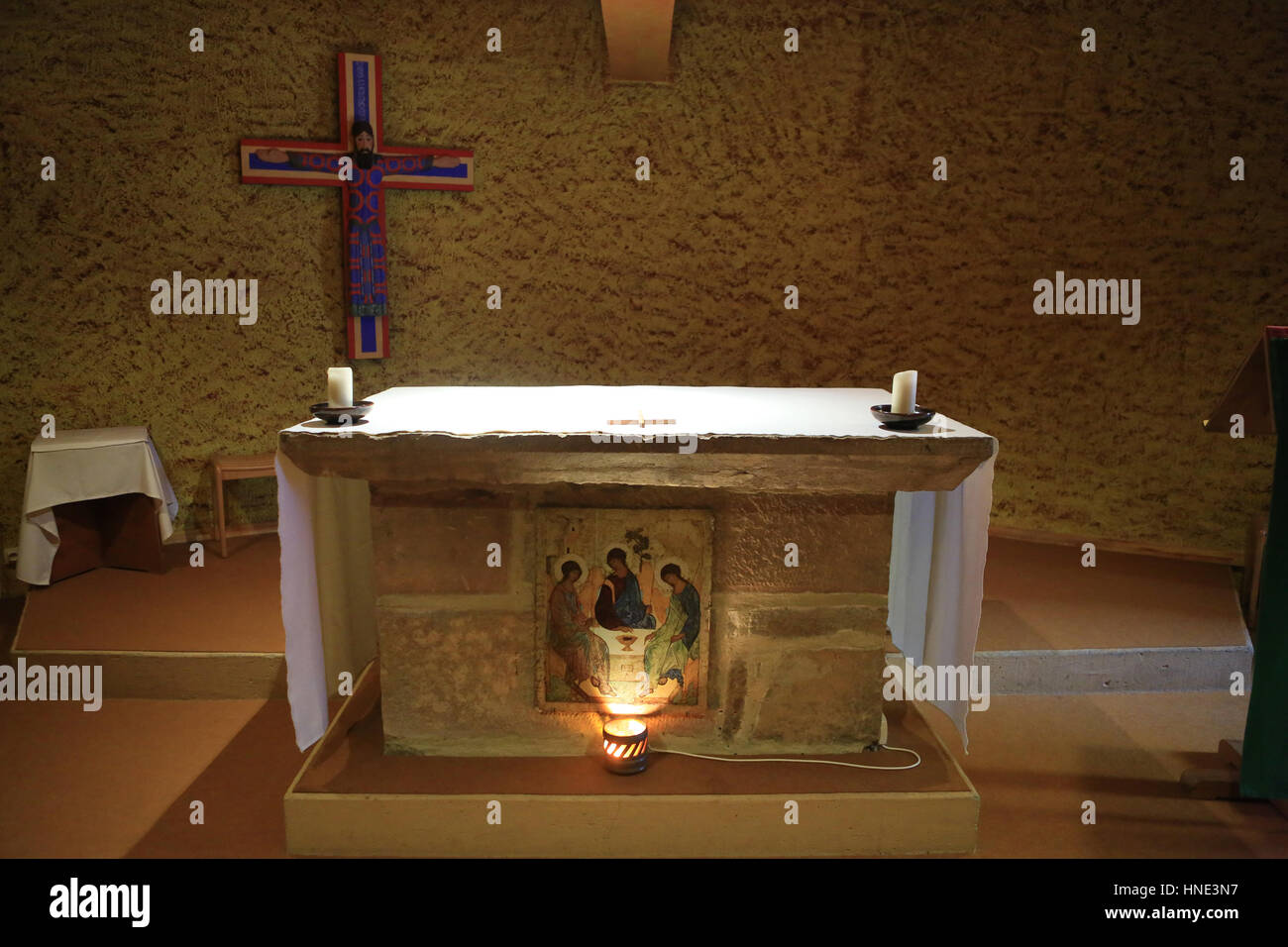 Autel. La communauté de Taizé. Banque D'Images