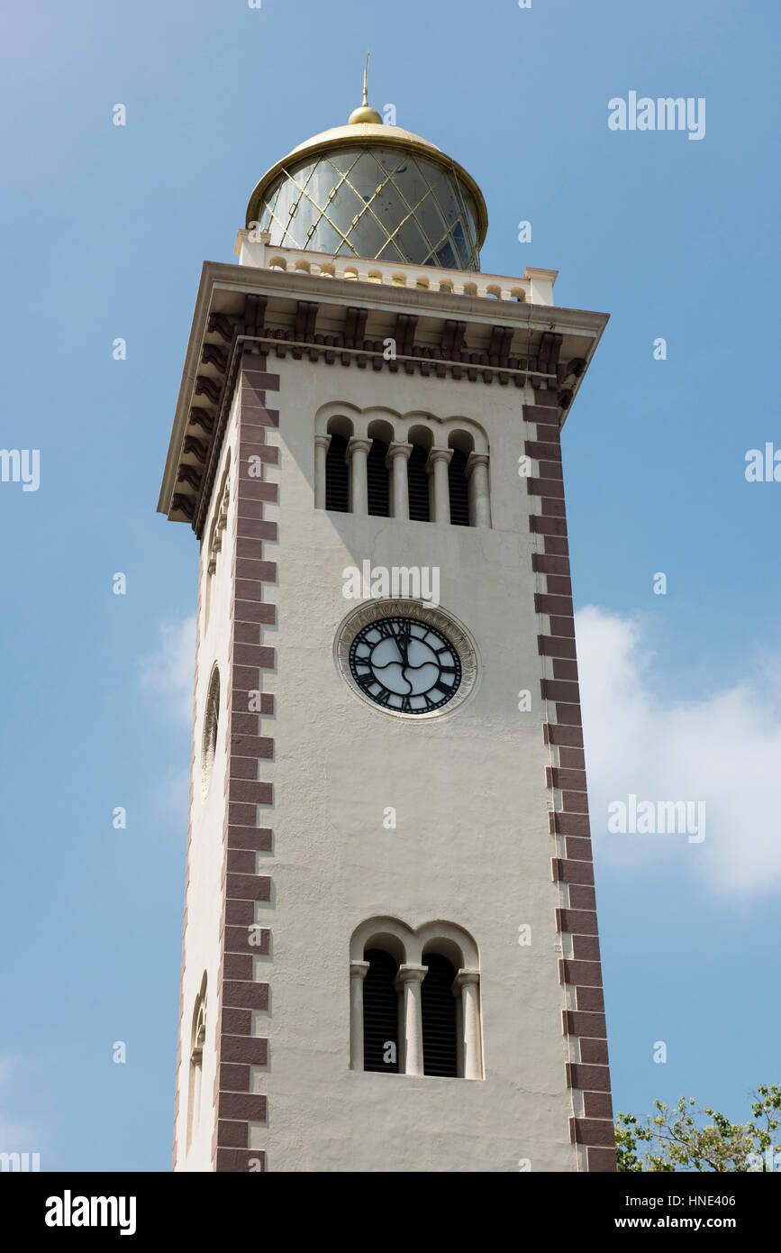 Vieux phare ou Colombo Colombo Fort Tour de l'horloge, Colombo Fort, Colombo, Sri Lanka Banque D'Images