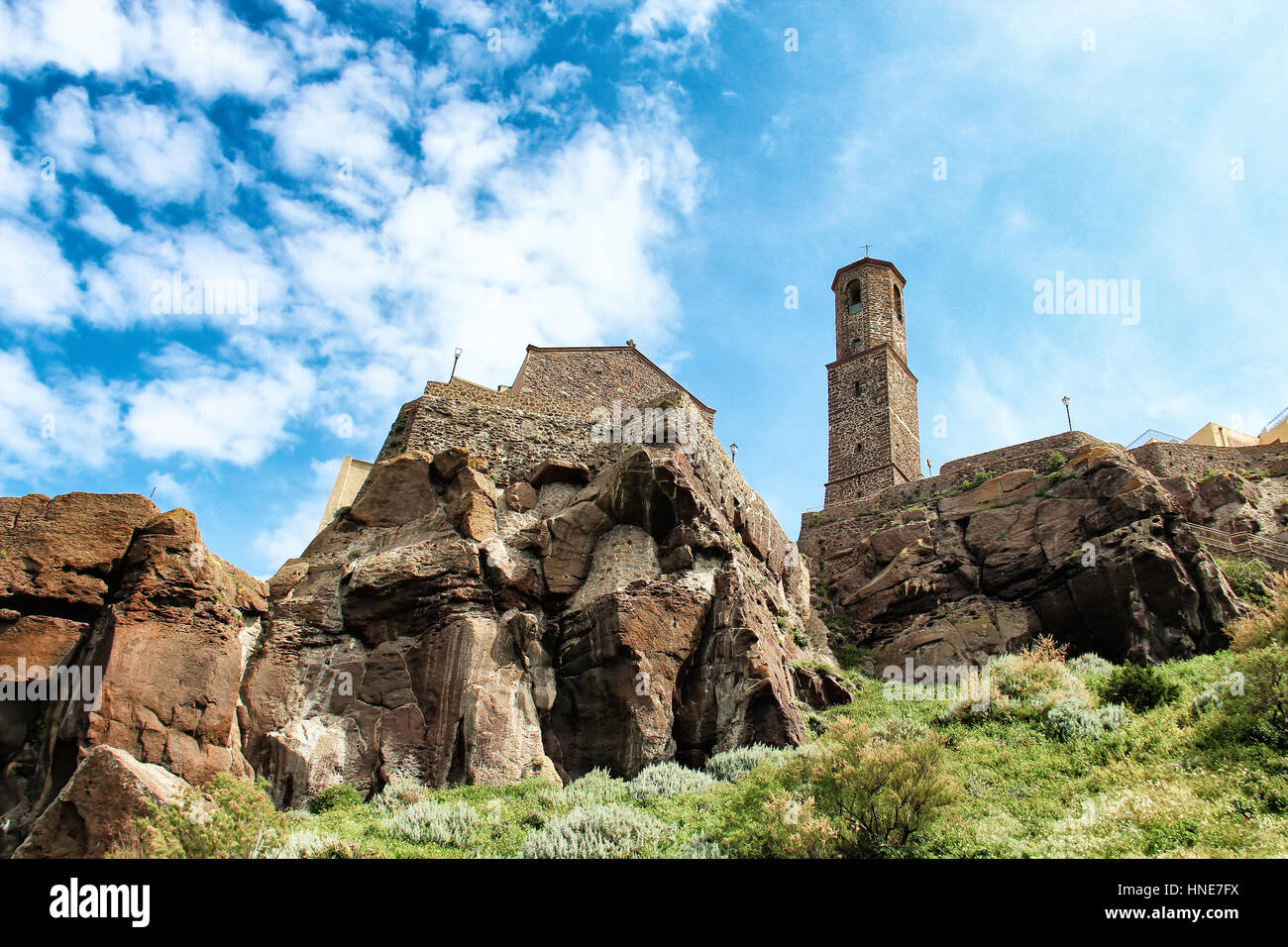 Cathédrale de Saint Anthony (Sant' Antonio Abate) à Castelsardo, Sardaigne, Italie Banque D'Images