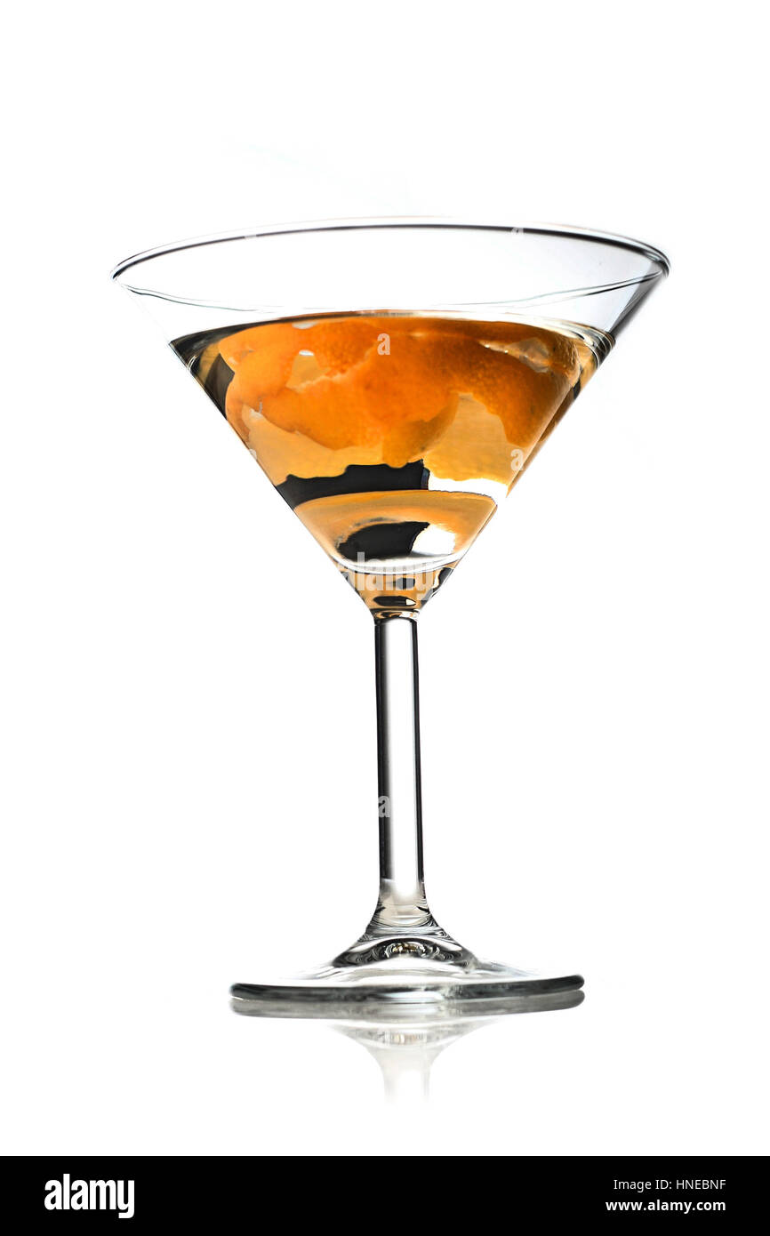 Portrait de verre dans un verre à martini Banque D'Images