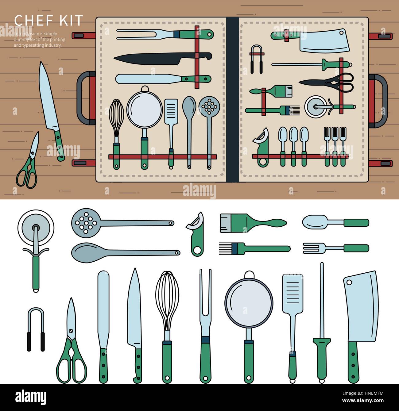 https://c8.alamy.com/compfr/hnemfm/fine-ligne-conception-du-kit-d-ustensiles-de-cuisine-couteaux-et-ciseaux-dans-la-pile-est-pose-sur-une-table-en-bois-outils-de-cuisine-afin-isole-sur-blanc-retour-hnemfm.jpg