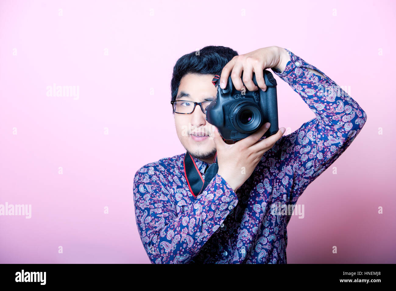 Photographe asiatique créative Banque D'Images