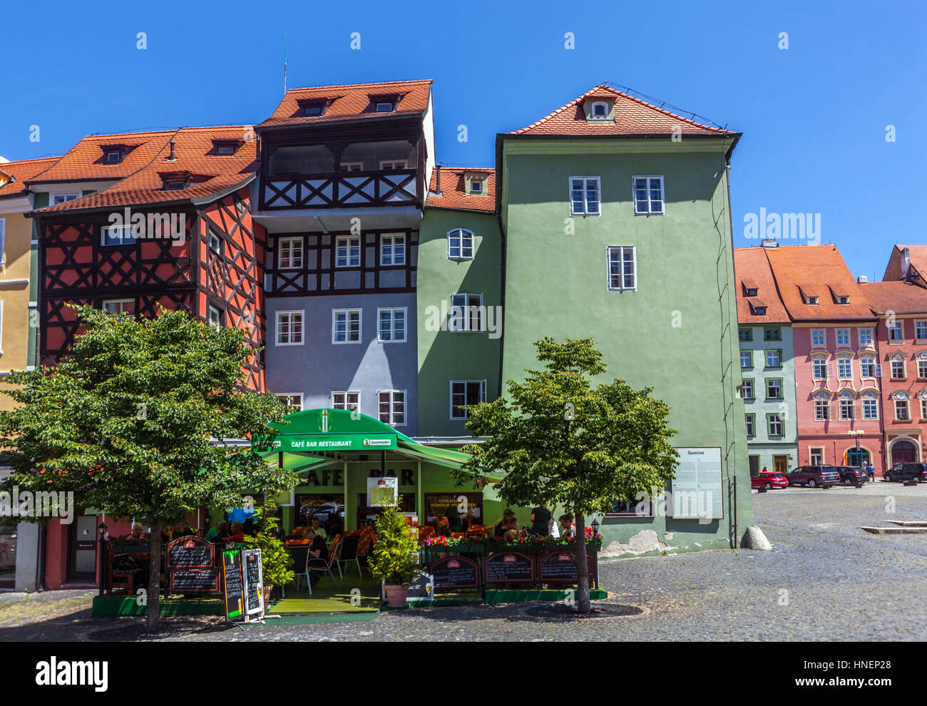 Vieille ville historique, Spalicek, place principale, Cheb, en Bohême de l'Ouest, République Tchèque, Europe Banque D'Images