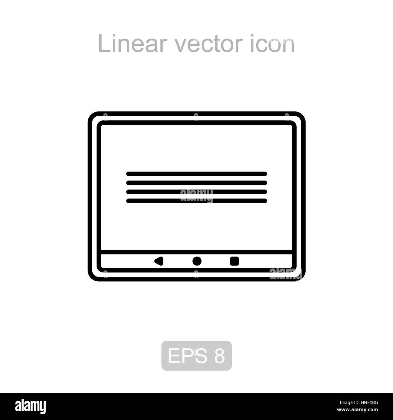 Icône de la pad dans un style linéaire Illustration de Vecteur