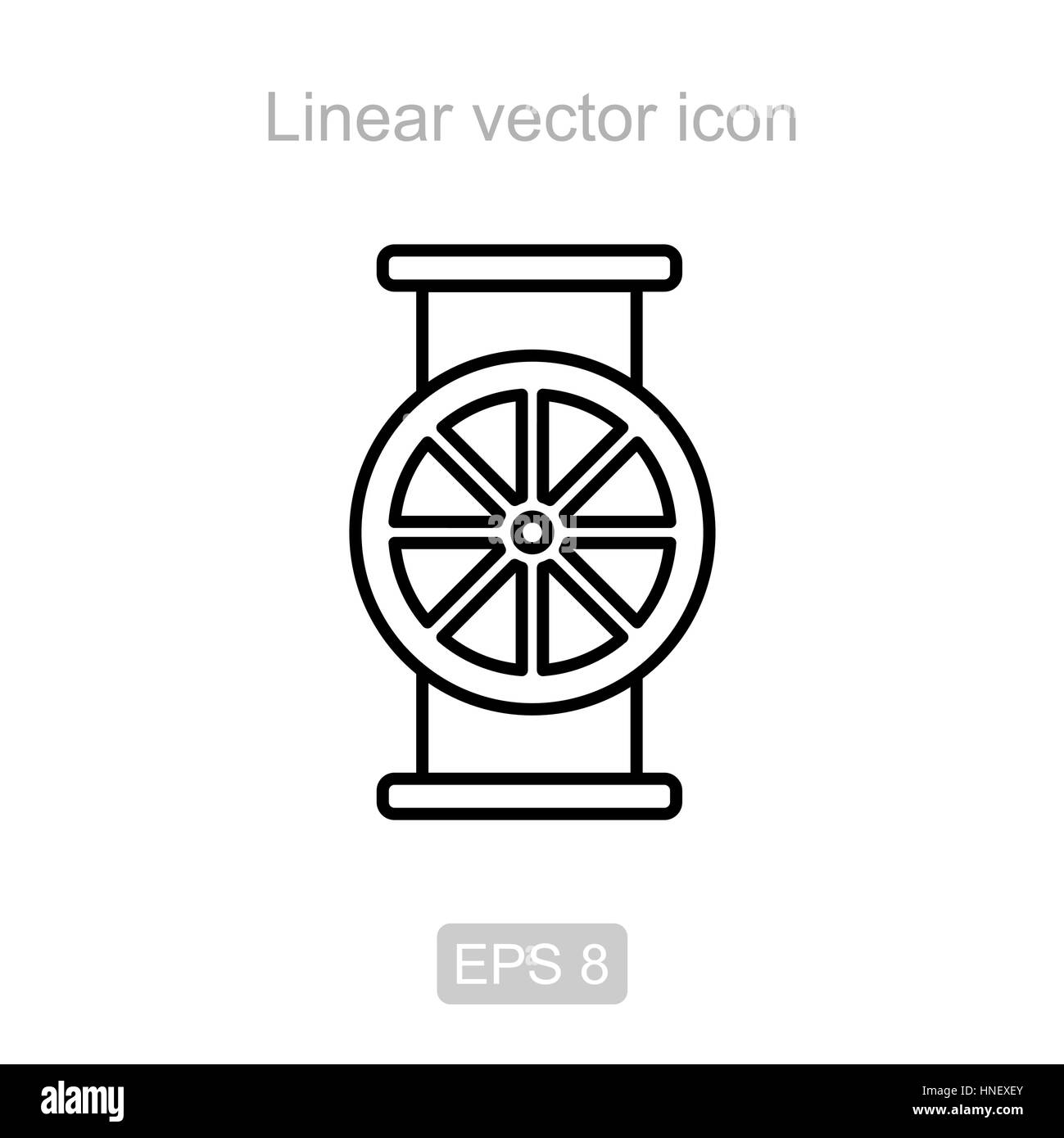 La soupape. Icône vecteur linéaire. Illustration de Vecteur