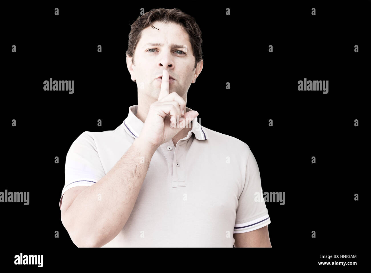 Signe de silence Banque D'Images