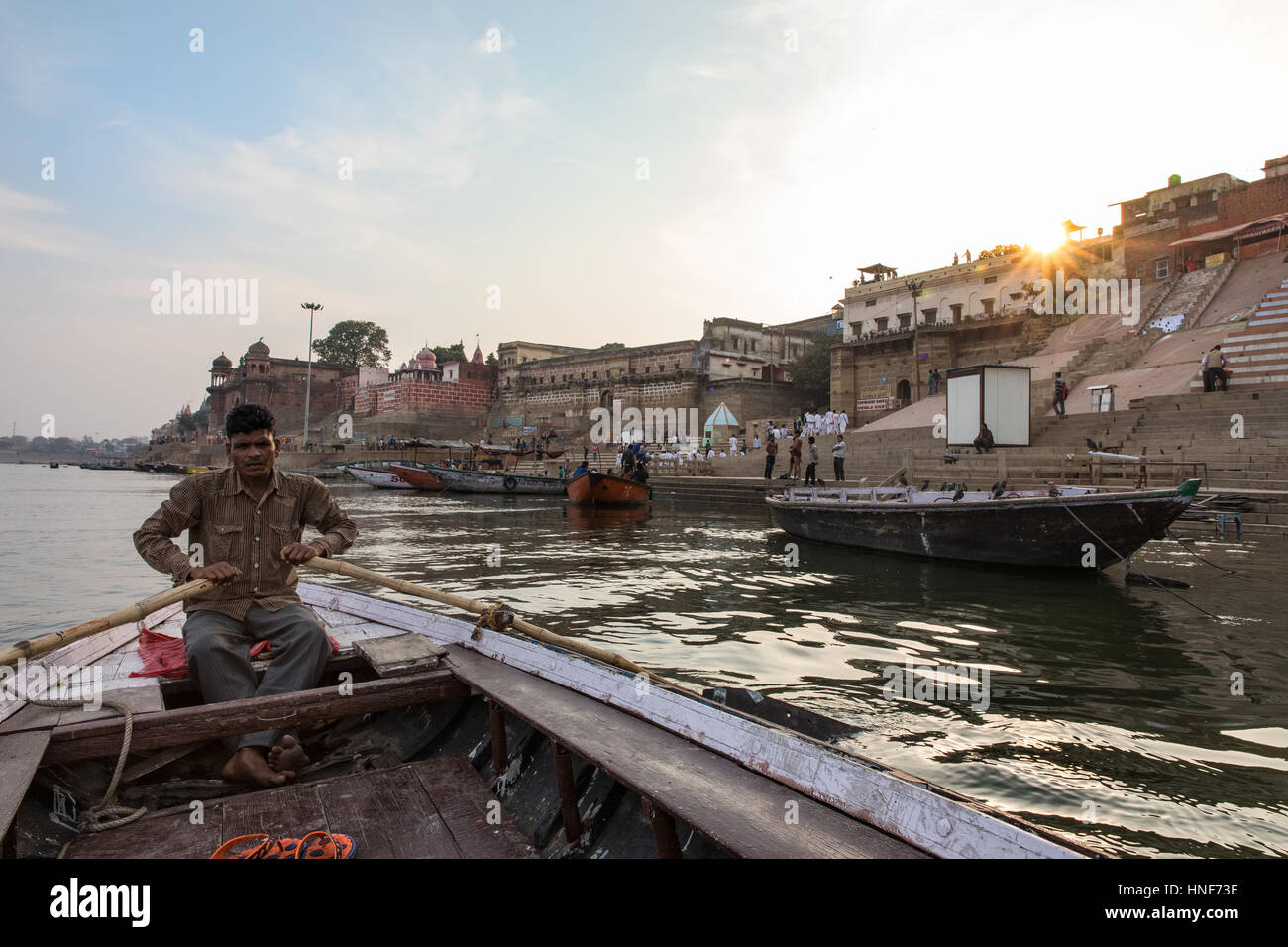 04/02/2017. Varanasi, Inde. Légende photo : Rob Pinney Banque D'Images