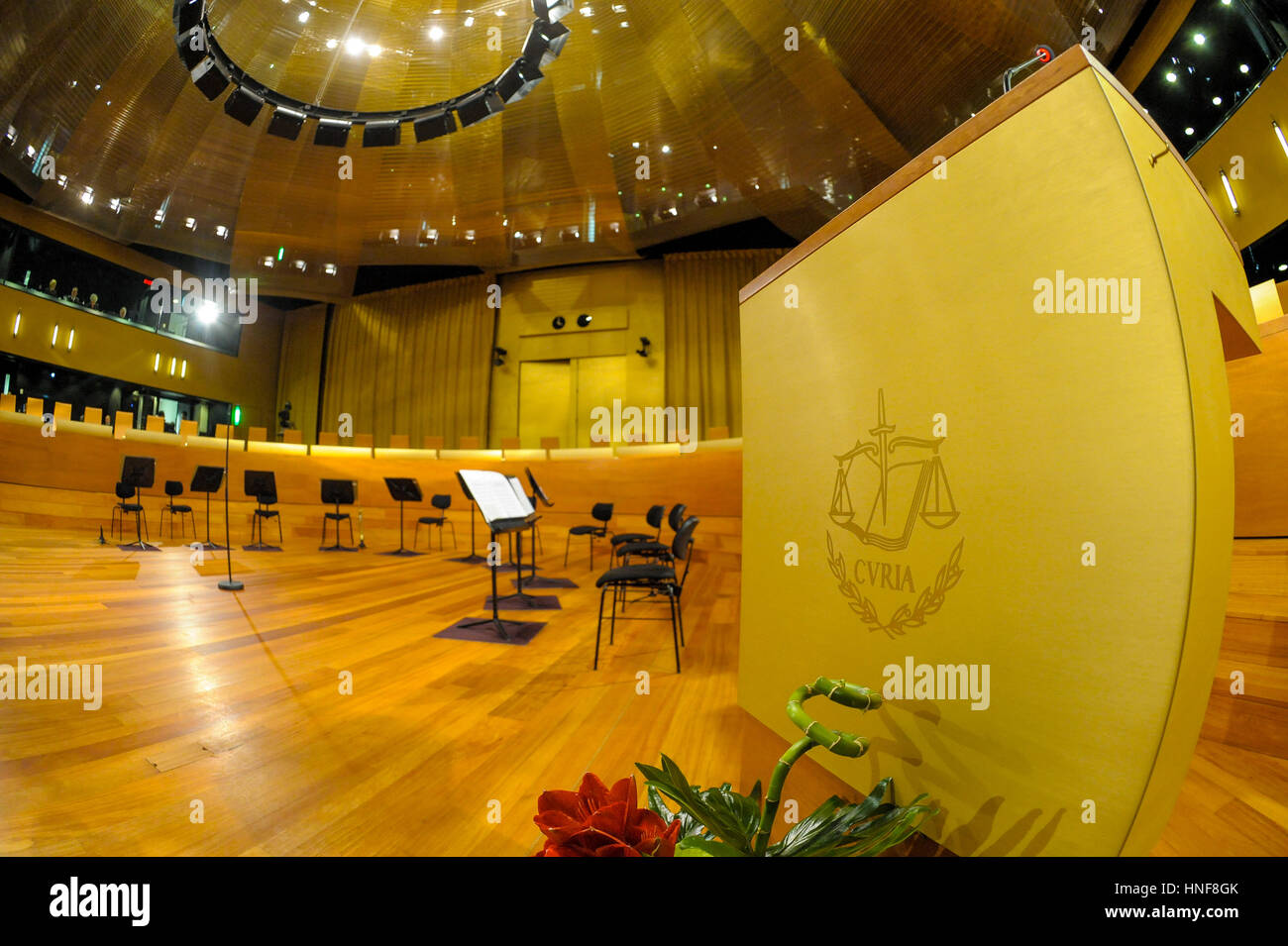 Luxembourg 04.12.2007. Vue de la nouvelle Cour européenne de justice de Luxembourg. Banque D'Images