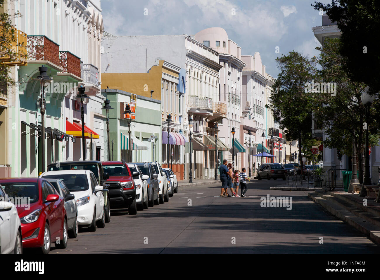 Scène de rue, Ponce, Puerto Rico, centre-ville Banque D'Images