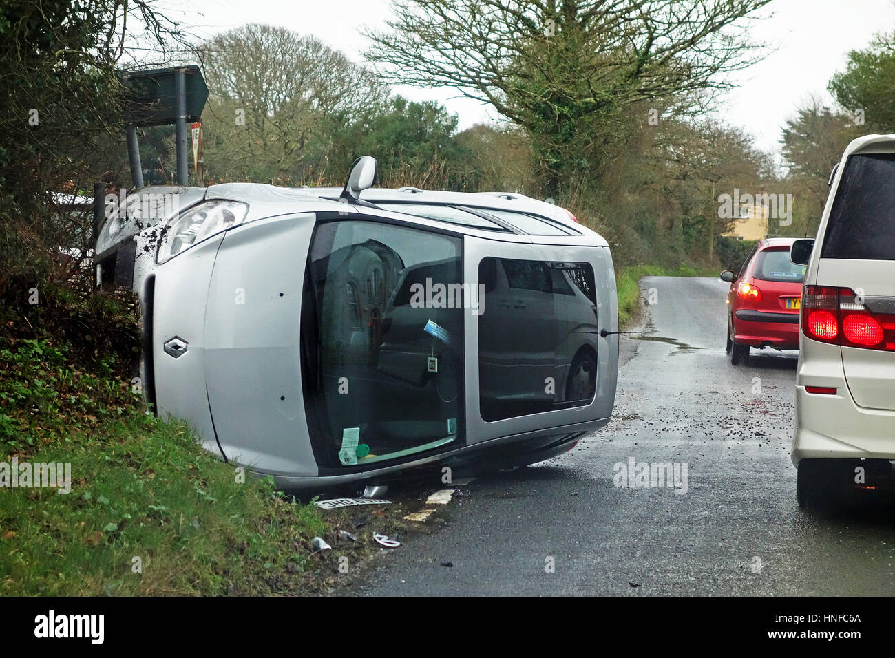 Un accident de la route Banque D'Images