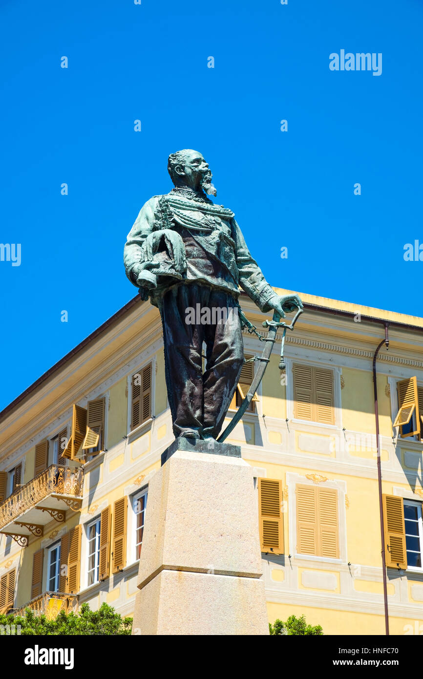 Le monument de Vittorio Emanuele II à Santa Margherita Ligure. Banque D'Images