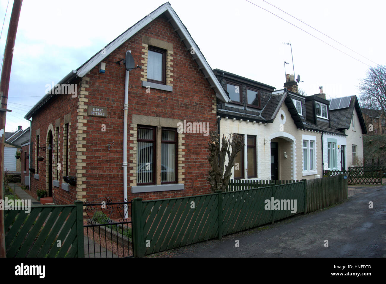 Glasgow Anniesland cottages mineurs converti Banque D'Images