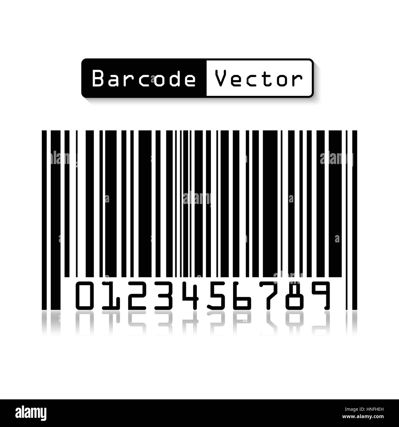 Vecteur de code à barres sur fond blanc . Illustration de Vecteur