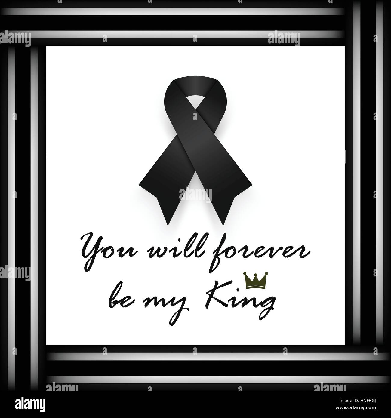 Ruban noir et d'un drapeau de la Thaïlande au border . le deuil au roi de Thaïlande passent loin . repose en paix . Illustration de Vecteur