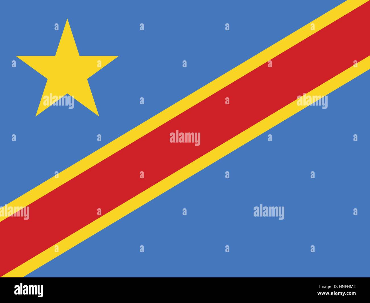 Vecteur officiel drapeau de République démocratique du Congo . ( DR Congo , Congo , IMRED ) Illustration de Vecteur