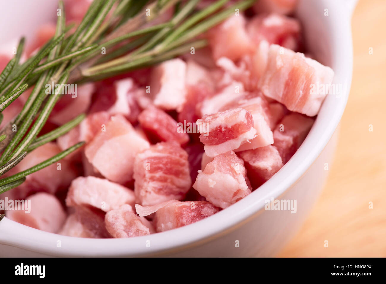 Lardons close up - selective focus Banque D'Images