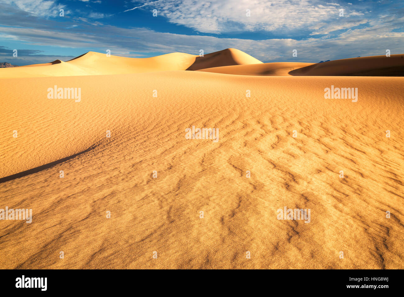 Les dunes de sable de la Death Valley National Park, California, USA. Banque D'Images