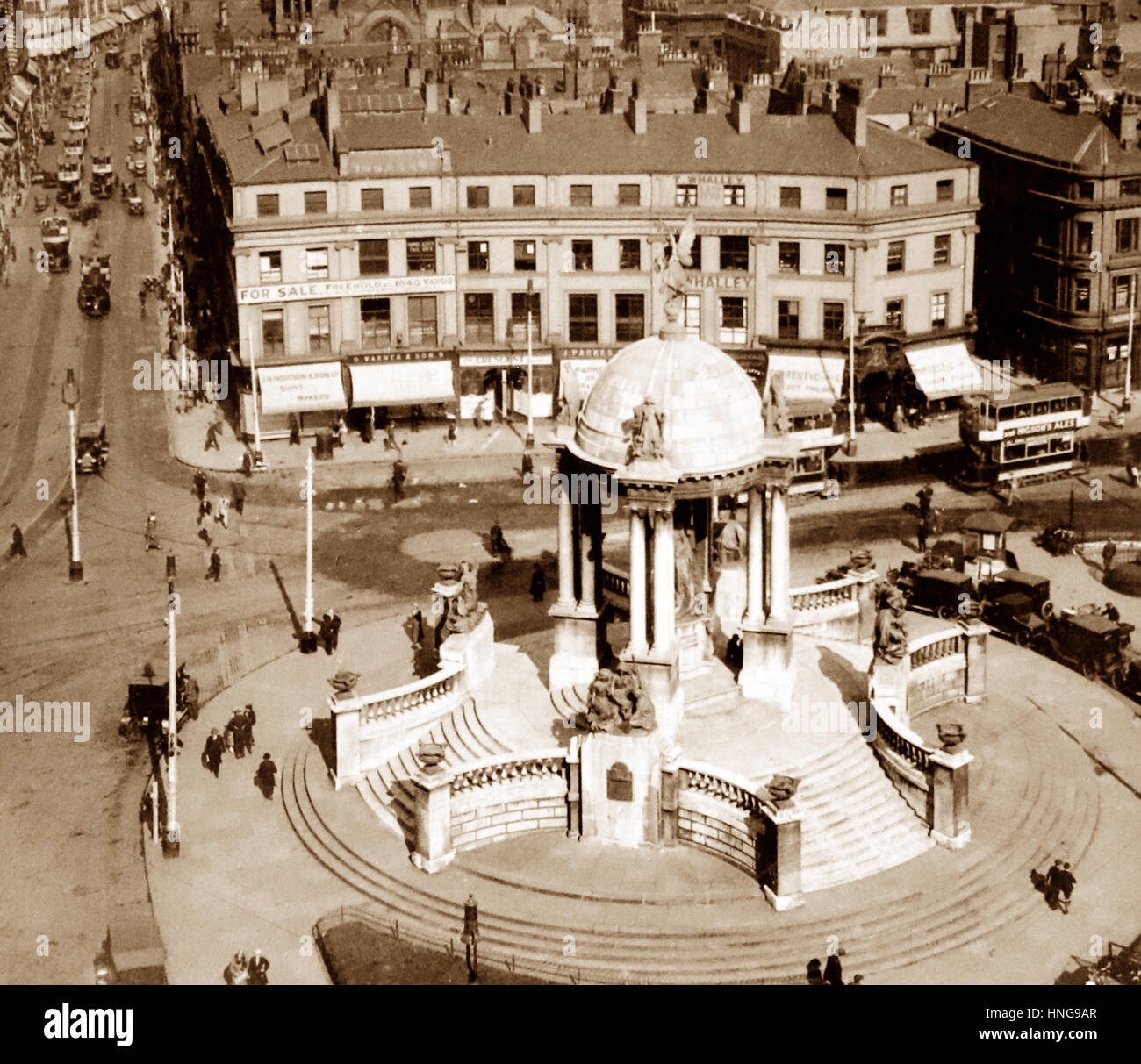 St George's Circus, Lord Street, Liverpool - probablement 1920 Banque D'Images