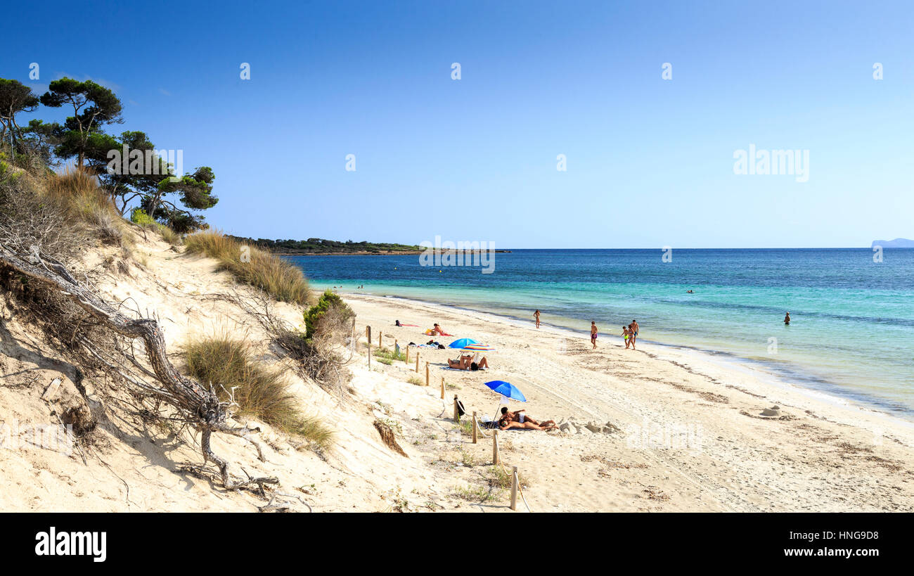Playa d'es Carbo, près de Colonia Sant Jordi, Majorque Banque D'Images