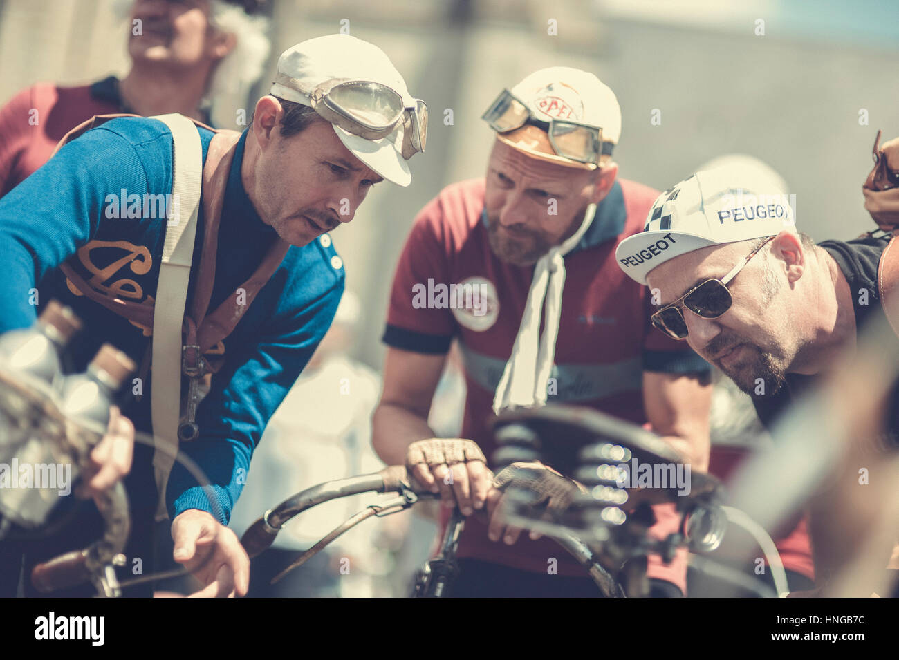 Retro Ronde du Tour des Flandres à Oudenaarde, Belgique. Banque D'Images