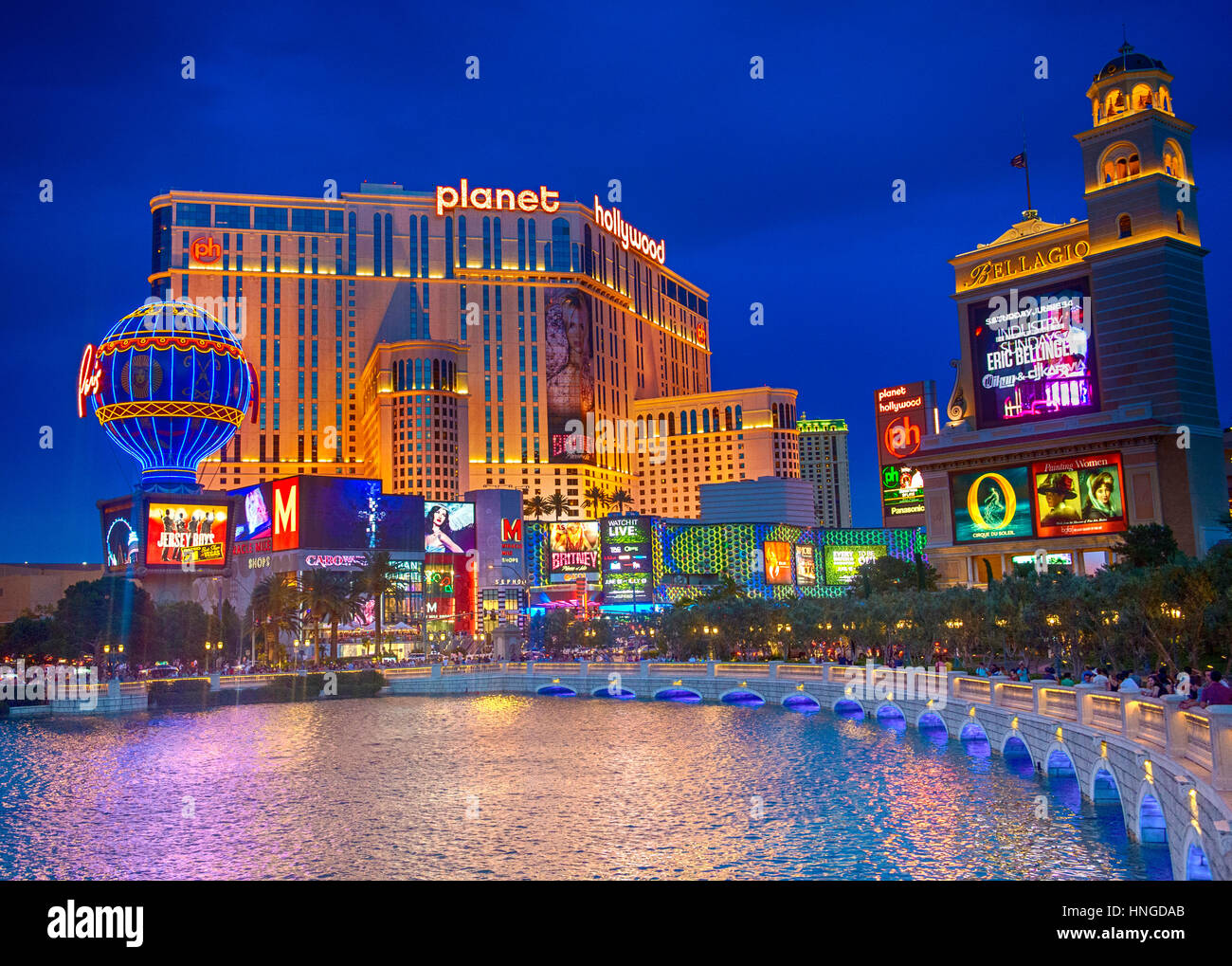 Planet Hollywood Resort and Casino à Las Vegas. Planet Hollywood a plus de 2 500 chambres disponibles et il situé sur Las Vegas Boulevard. Banque D'Images