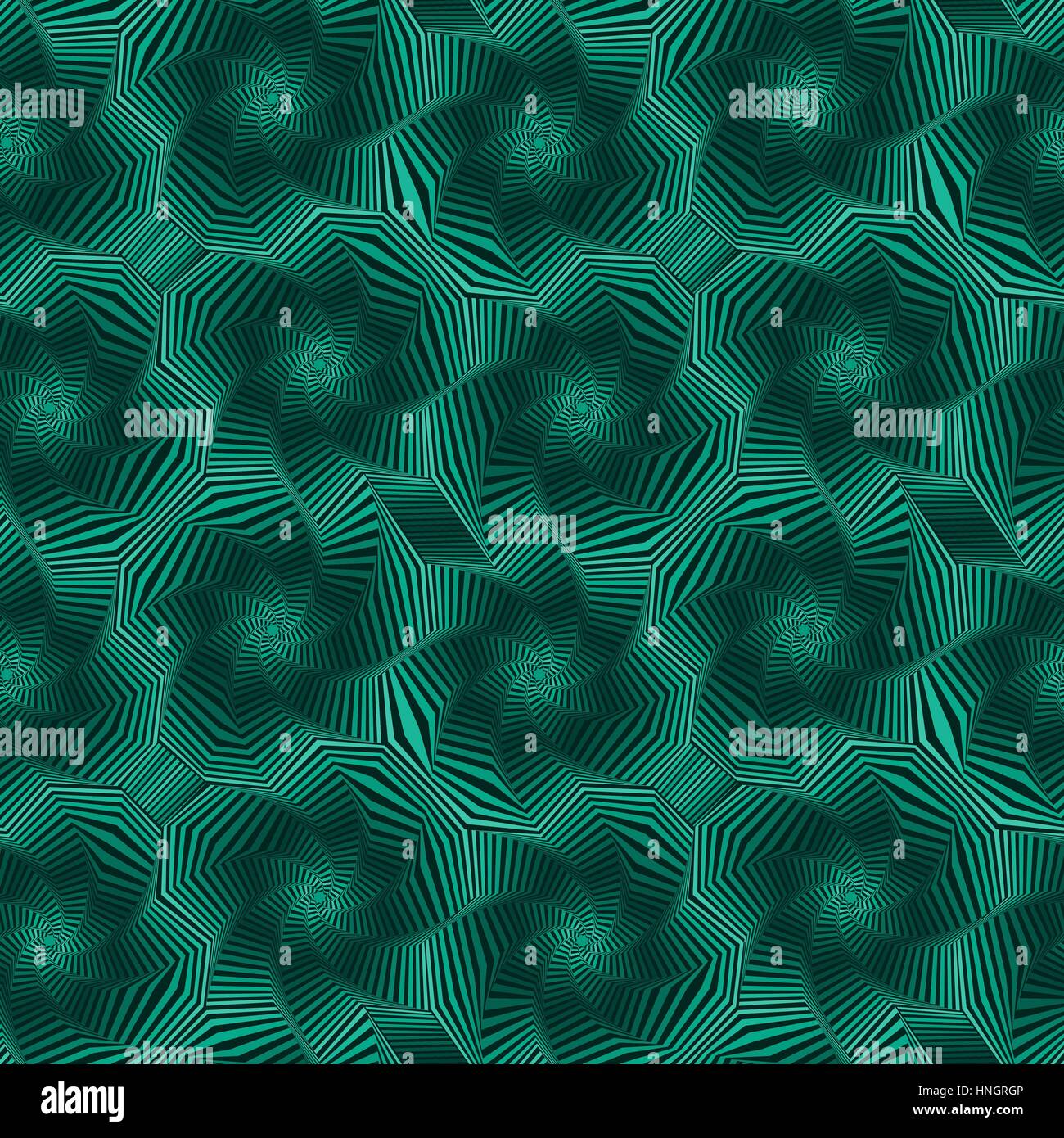 Abstract vector transparente avec motif étoile octogonale concentriques formant les séquences dans des teintes vert Illustration de Vecteur
