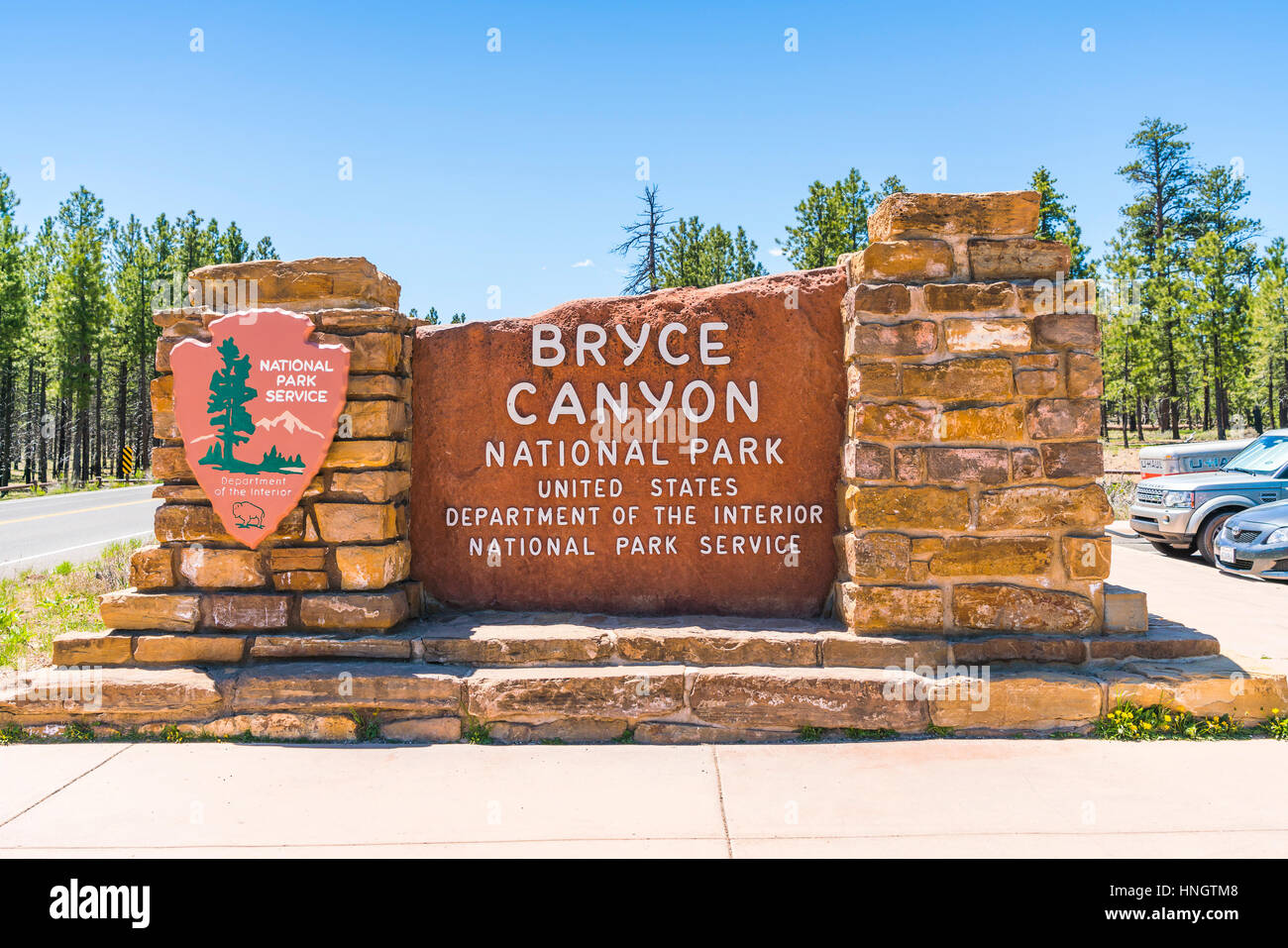 Bryce Canyon National Park, Utah, USA, 2016/06/01 : Bryce canyon Utah,entrée,USA. Banque D'Images