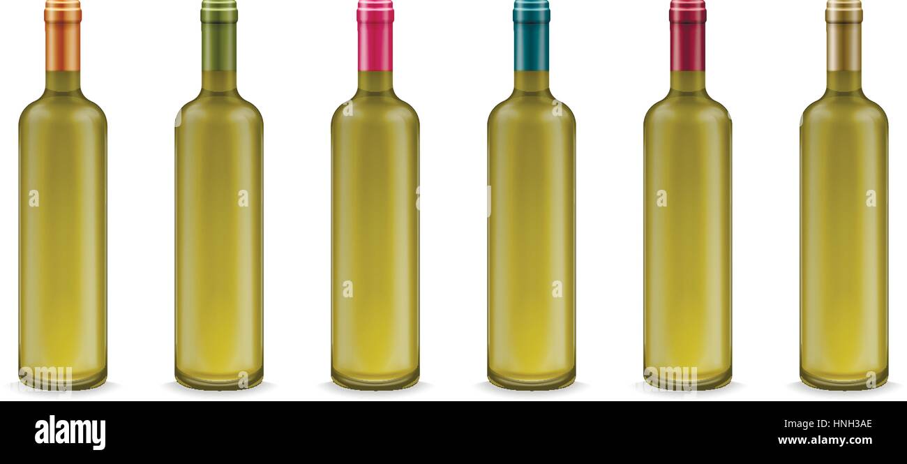 Des bouteilles de vin réaliste Illustration de Vecteur