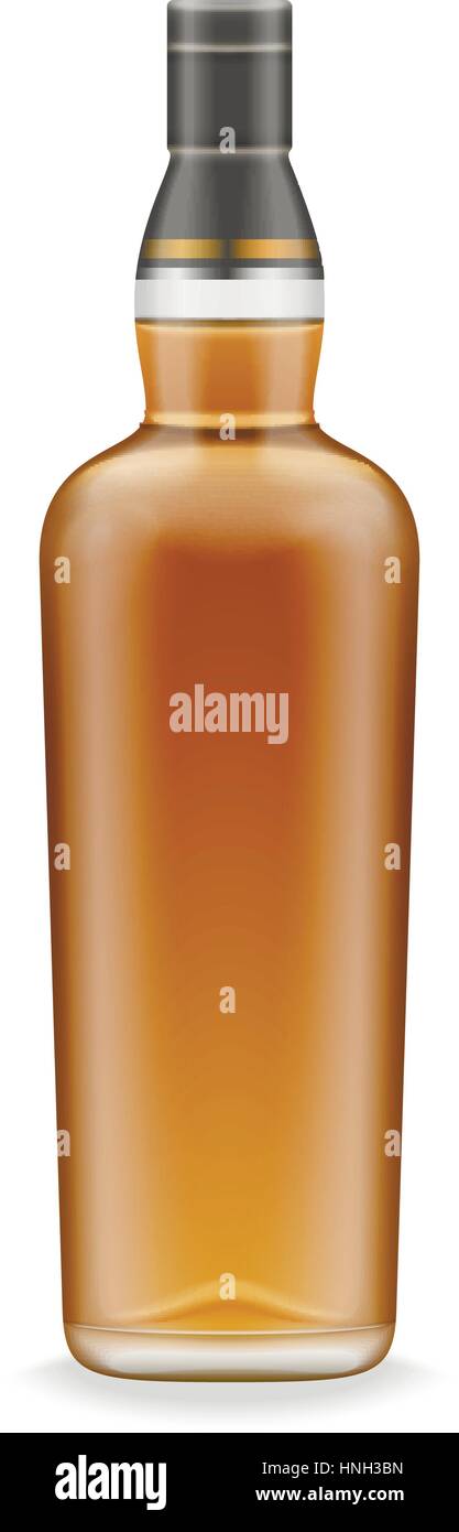 Bouteilles de whisky réaliste Illustration de Vecteur