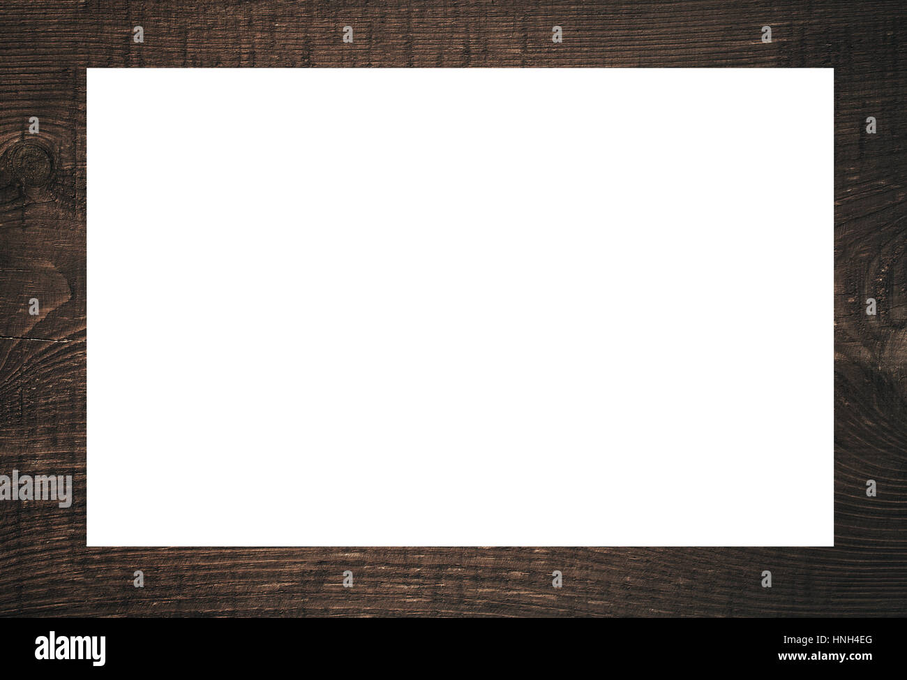 Cadre en bois noir, blanc ou billboard rectangle horizontal Banque D'Images