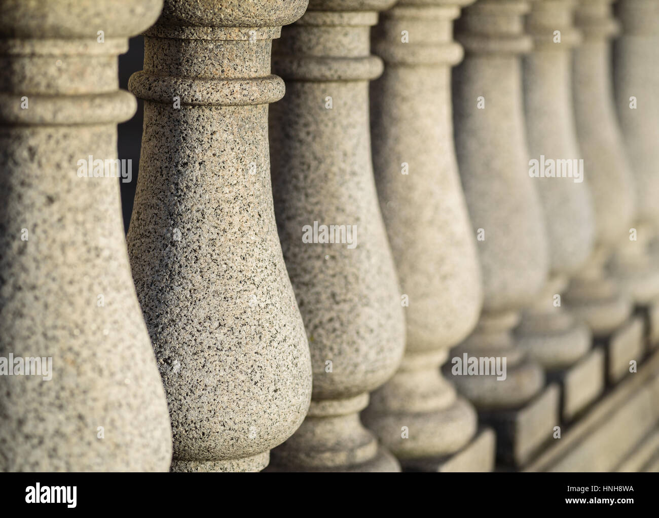 Détail de néo classique Stone Fence. Banque D'Images