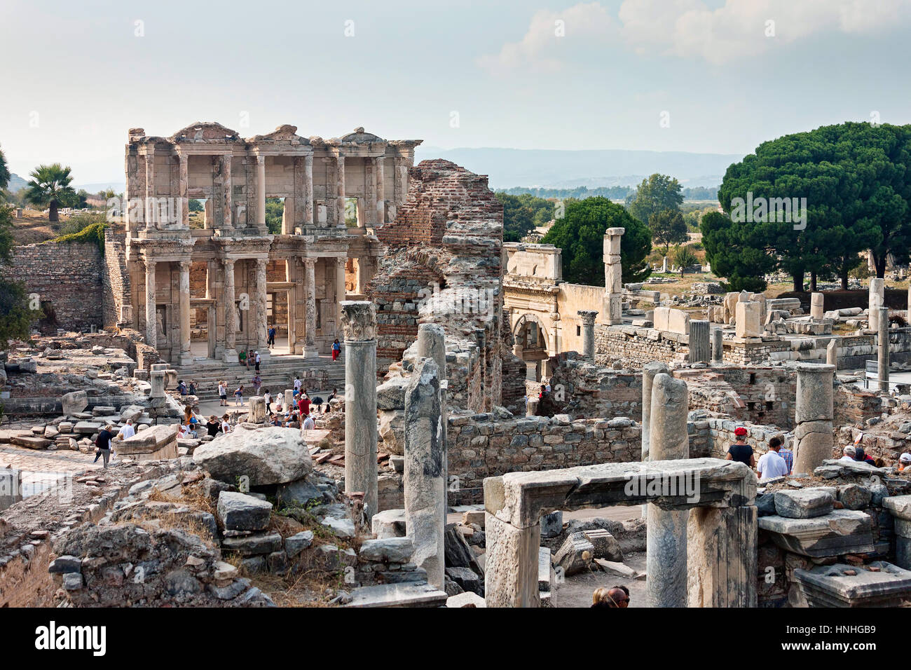 IZMIR, TURQUIE - 19 octobre 2012 : Éphèse, Turquie. Ephèse contient la plus grande collection de vestiges romains de la Méditerranée orientale. Banque D'Images