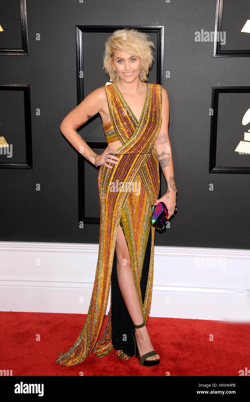 Los Angeles, USA. 12 février 2017. Paris Jackson à la 59e GRAMMY Awards qui a eu lieu au Staples Center de Los Angeles, USA le 12 février 2017. Photo : Alamy/Hyperstar Live News Banque D'Images