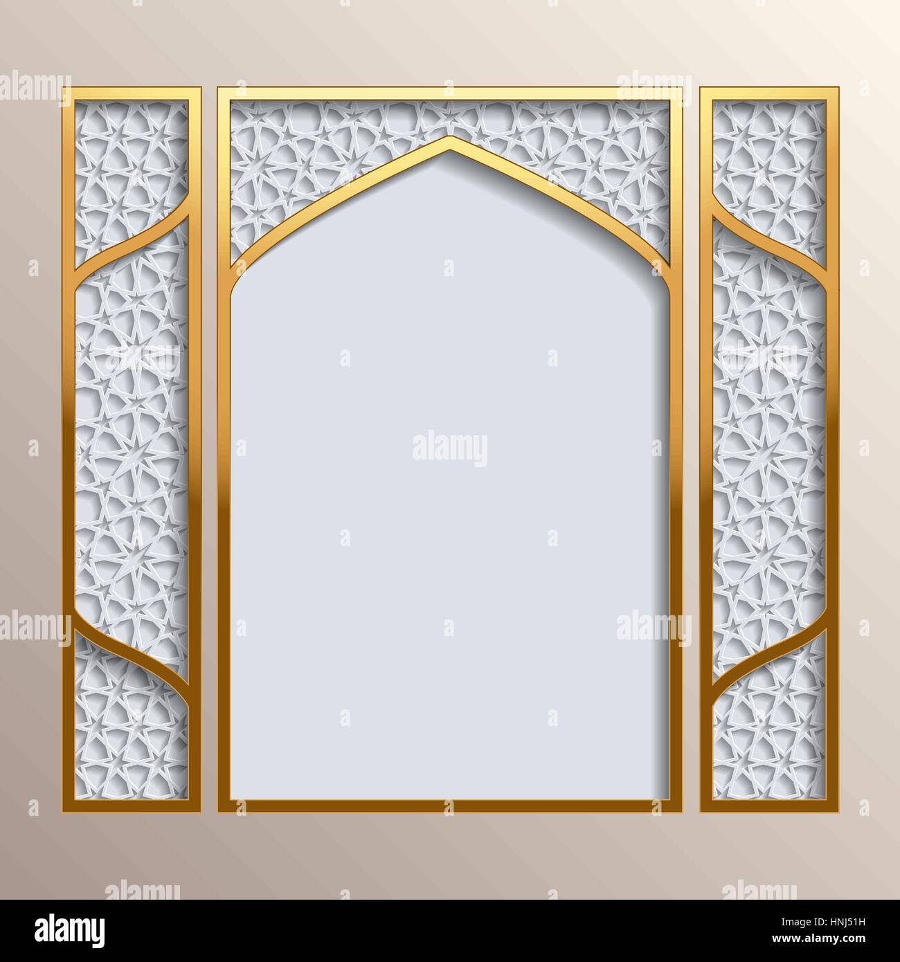 Carte De Vœux Islamique Cadre Dore Avec Arriere Plan 3d Avec Differents Modeles De Girih Modele De Carte De Vœux Pour Le Ramadan L Aid Al Fitr Festival De Briser Image Vectorielle Stock Alamy