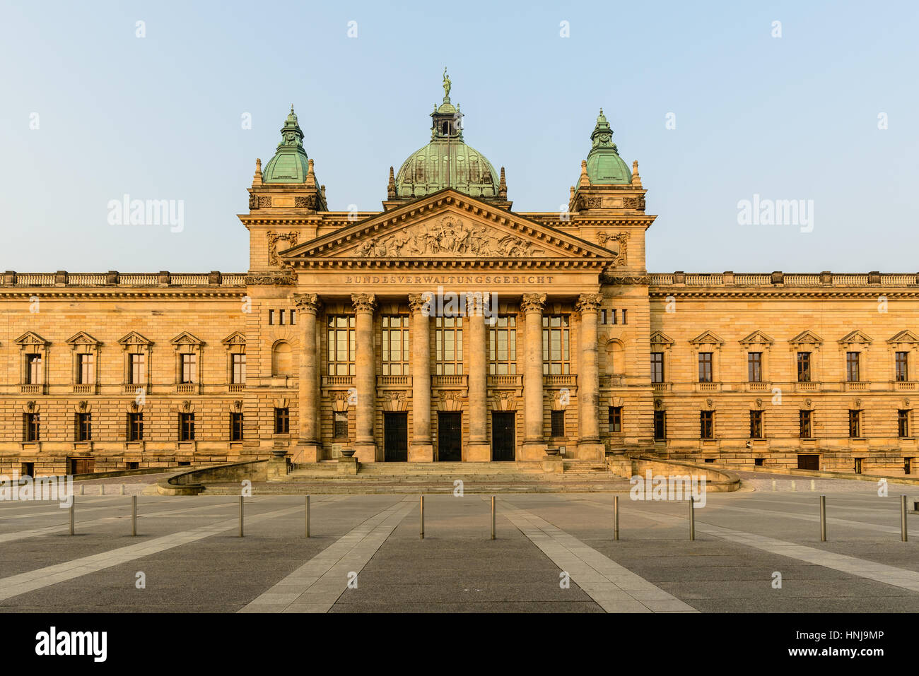 La Haute Cour fédérale (Bundesverwaltungsgericht) de la ville de Leipzig, Saxe, Allemagne Banque D'Images