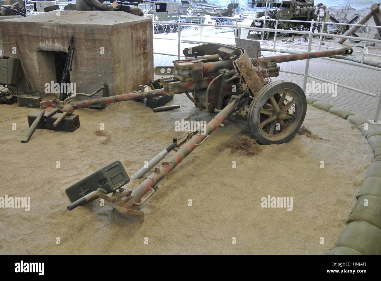 Arme antichar allemand Pak 38 Banque D'Images