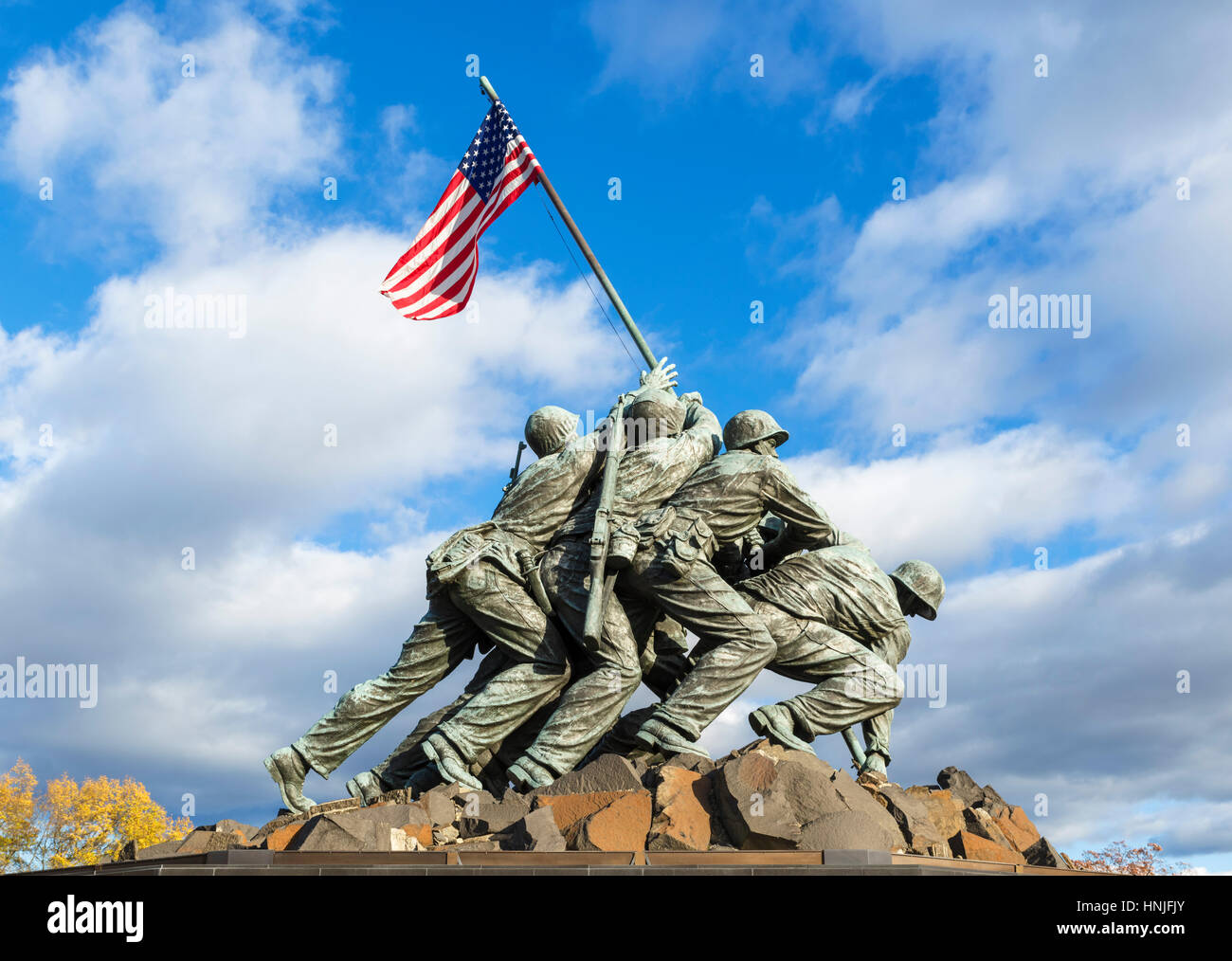 Iwo Jima Memorial, Washington DC. L'United States Marine Corps War Memorial, près de Rosslyn, le comté d'Arlington, Virginie, États-Unis Banque D'Images