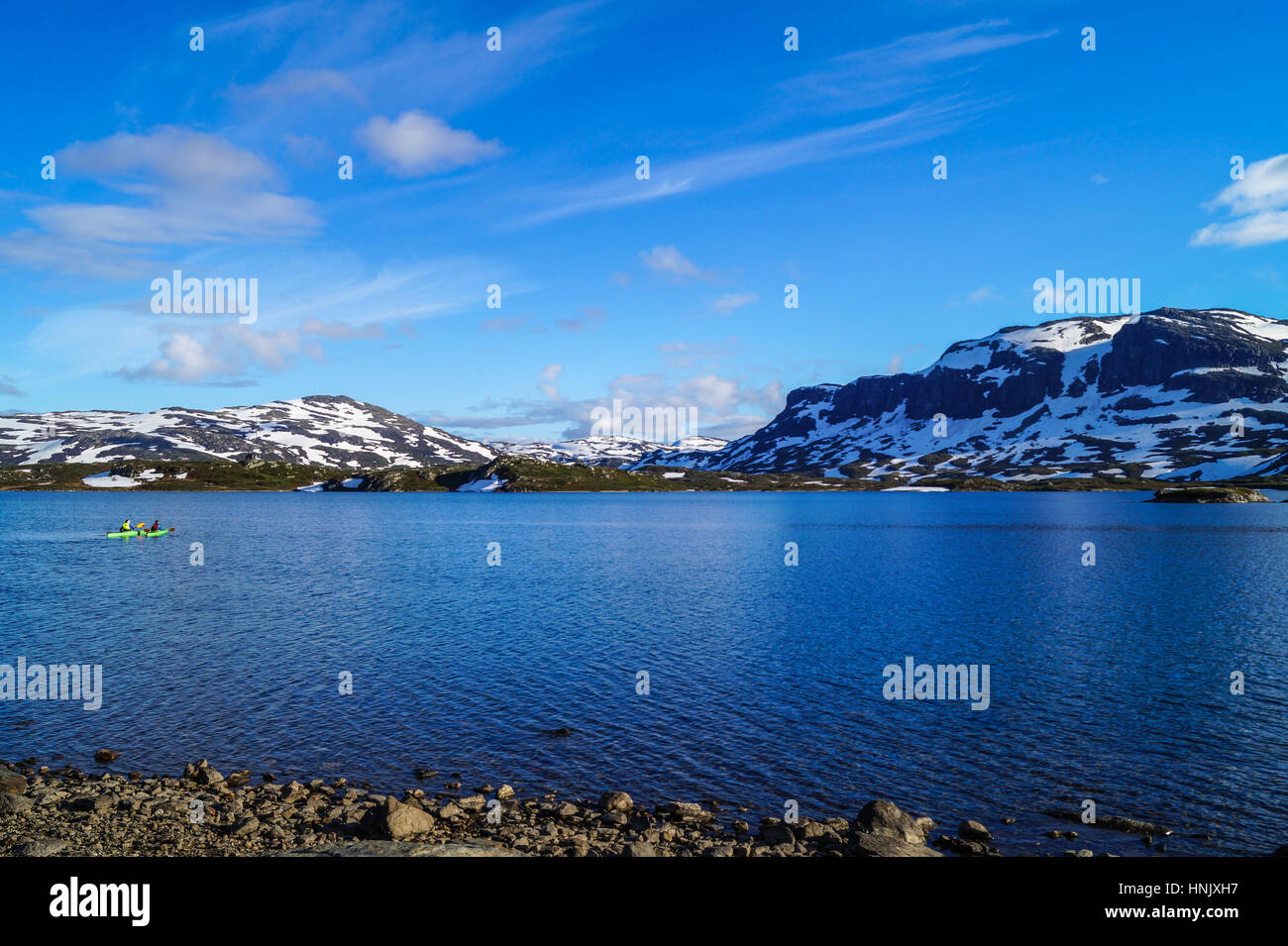 Paysage de montagne d'été à Haukelifjell, Norvège Banque D'Images