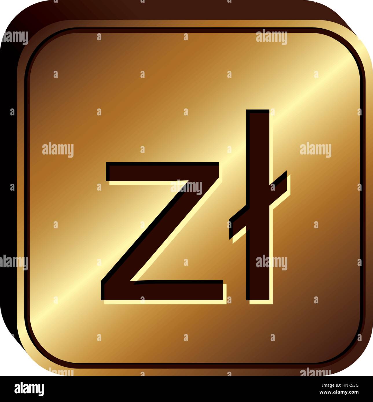 Polish zloty symbole monétaire de droit, vector illustration Illustration de Vecteur