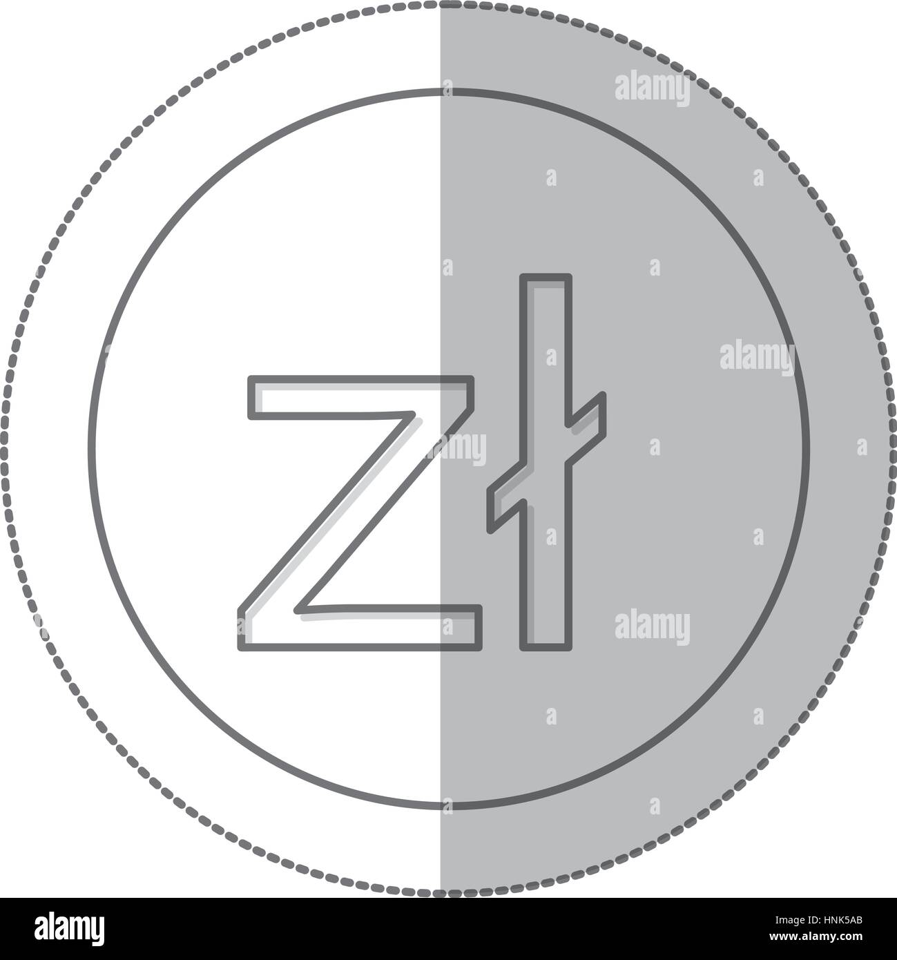 Polish zloty symbole monétaire de droit, vector illustration Illustration de Vecteur