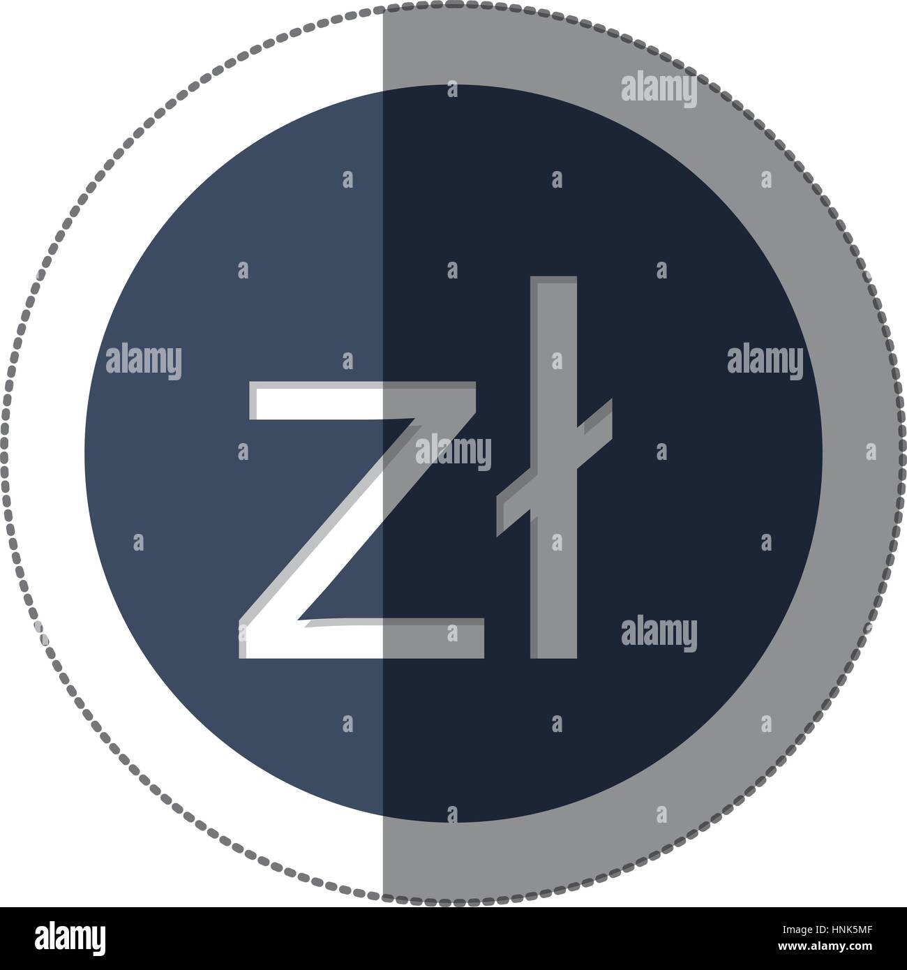 Polish zloty symbole monétaire de droit, vector illustration Illustration de Vecteur