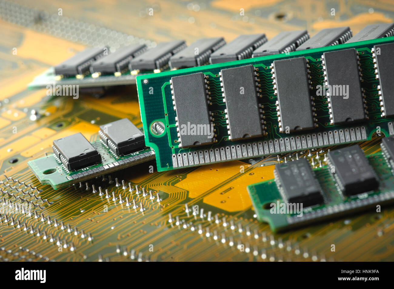 SIMM 72 broches gros plan RAM Banque D'Images