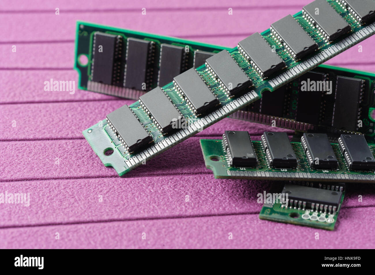 SIMM 72 broches gros plan RAM Banque D'Images