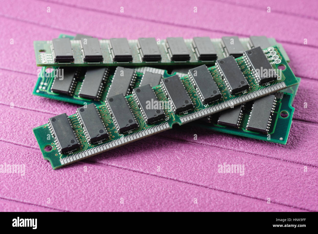 SIMM 72 broches gros plan RAM Banque D'Images